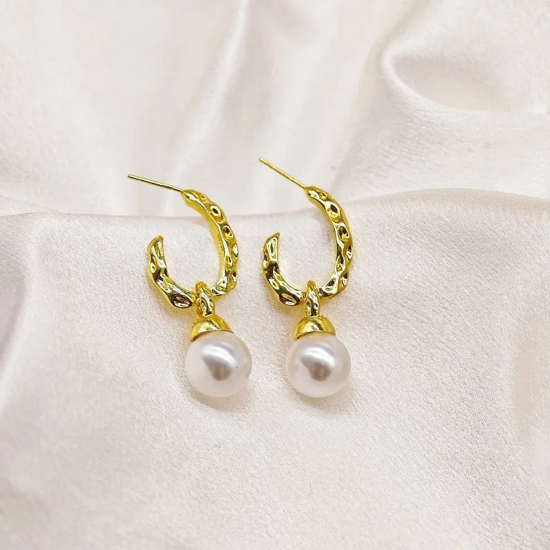 Women's Heart Flower Bow Knot Pearl Rhinestone Earrings - Daily Wear - Oval Geometric Pearl