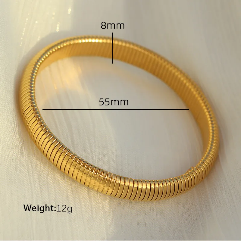 Men's Titanium Steel Solid Color Plating Bangle - Hip-Hop Retro Style