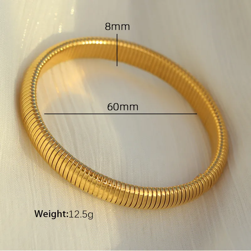 Men's Titanium Steel Solid Color Plating Bangle - Hip-Hop Retro Style