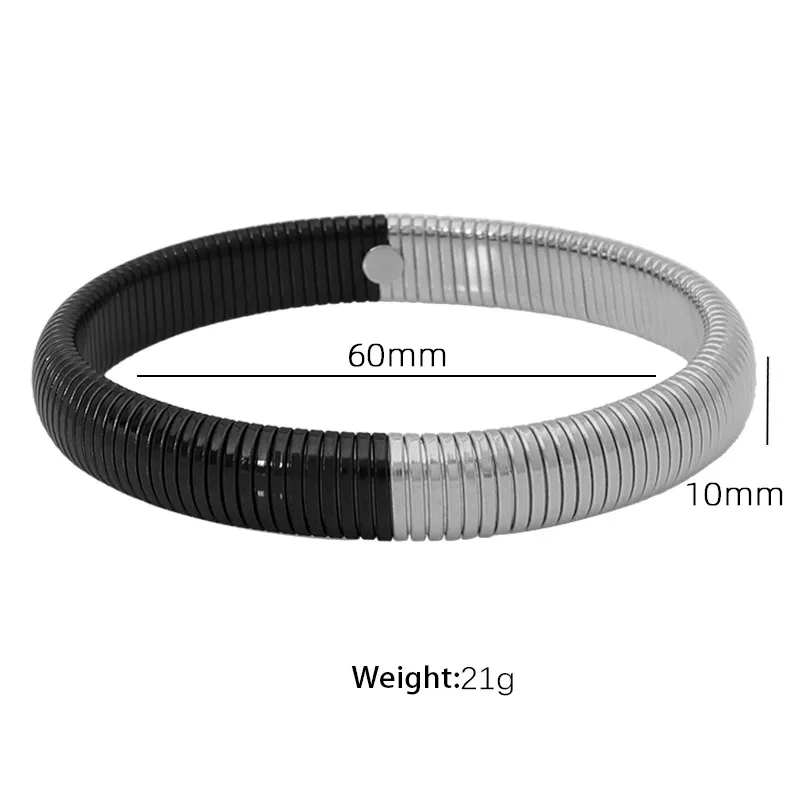 Men's Titanium Steel Solid Color Plating Bangle - Hip-Hop Retro Style