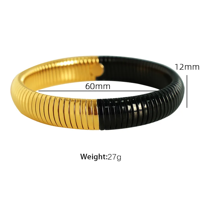 Men's Titanium Steel Solid Color Plating Bangle - Hip-Hop Retro Design