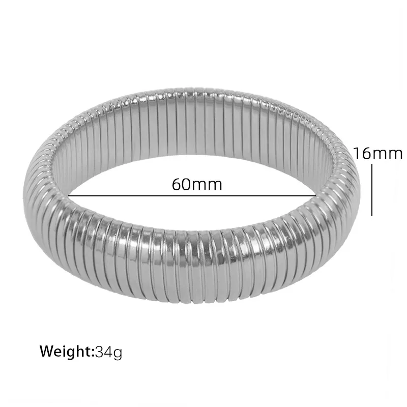 Men's Titanium Steel Plating Bangle - Solid Color Hip-Hop Retro Design