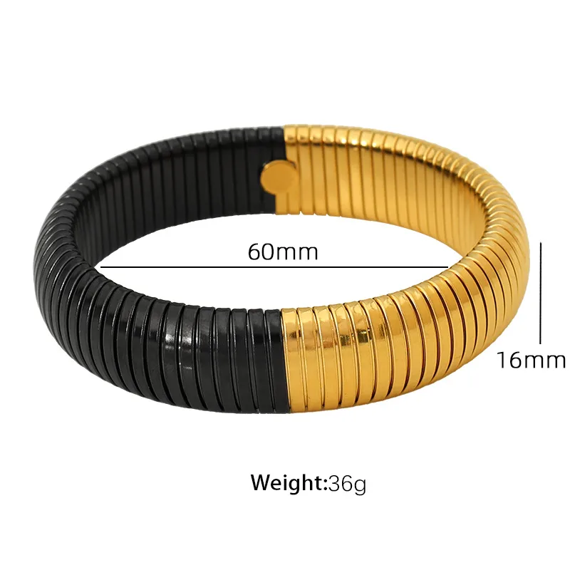 Men's Titanium Steel Solid Color Plating Bangle - Hip-Hop Retro Style