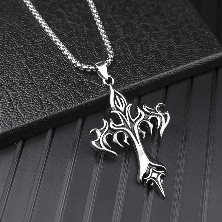 Unisex Geometric Alloy Wedding Necklace - Retro Plating - Flame Stainless Steel Bracelet