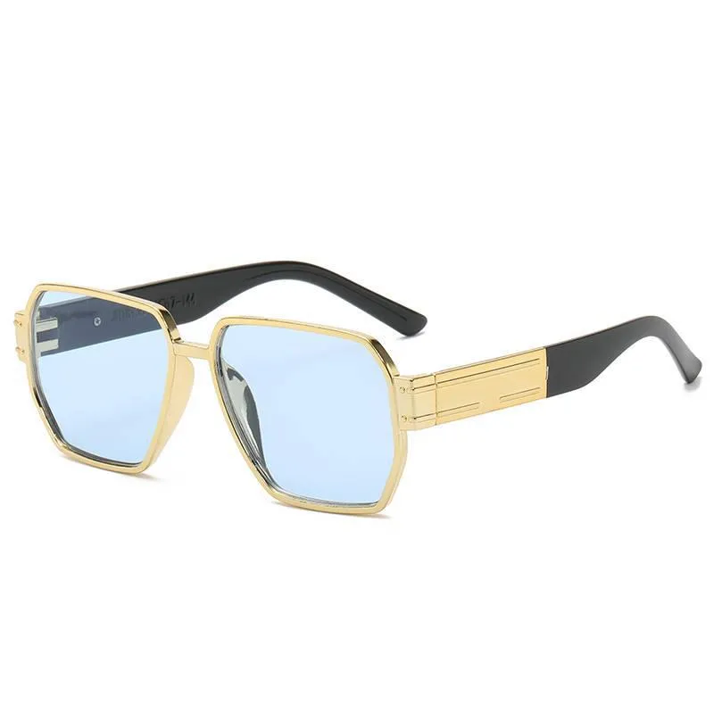 Women's Color Block PC UV400 Square Sunglasses for Travel