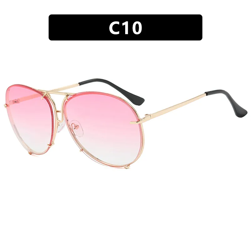 Women's Toad Style Black Full Frame Metal Sunglasses Casual Travel Sun Protection