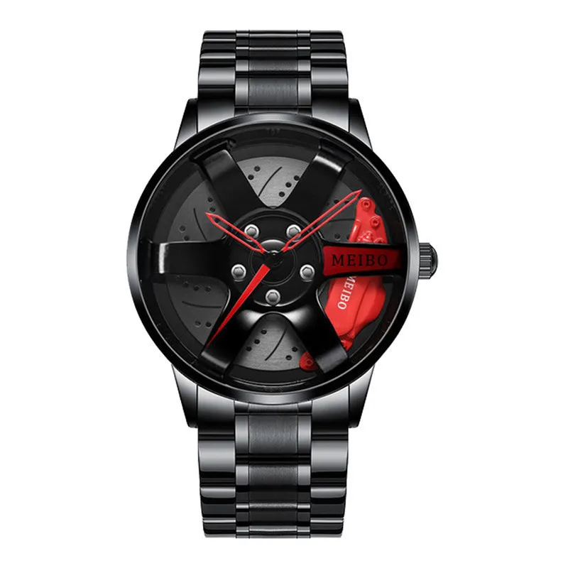 Men's Alloy Color Block Sports Commute Quartz Watch with Double Side Snaps - Image 4