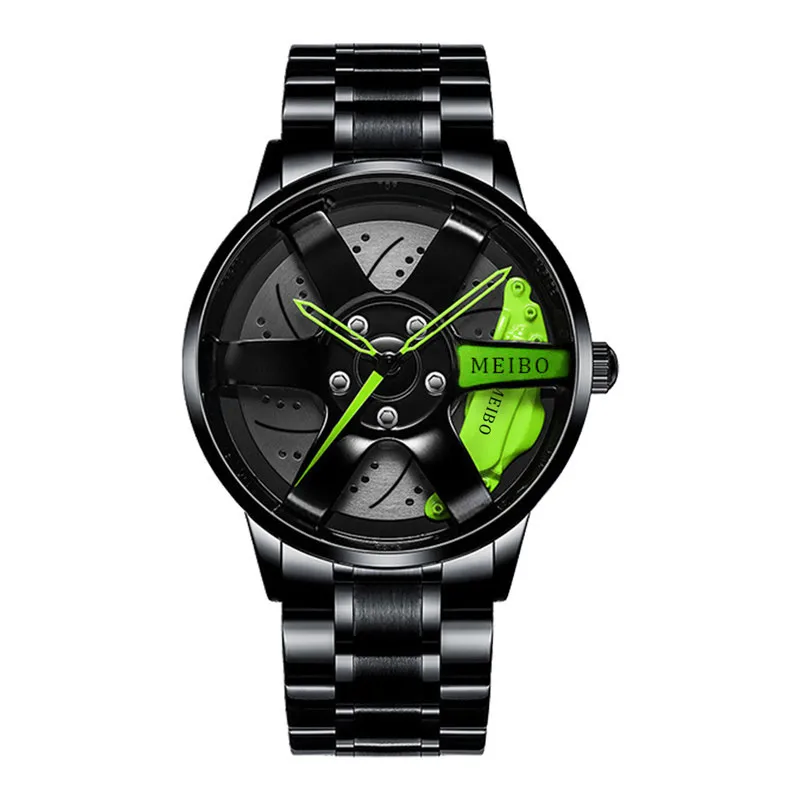 Men's Alloy Color Block Sports Commute Quartz Watch with Double Side Snaps - Image 3