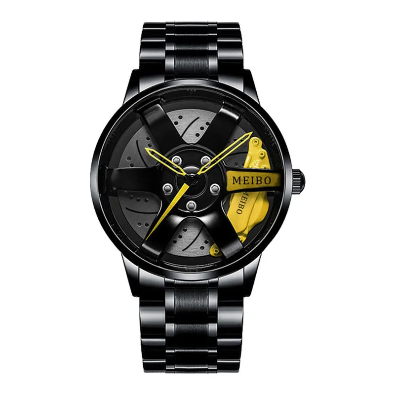 Men's Alloy Color Block Sports Commute Quartz Watch with Double Side Snaps - Image 2