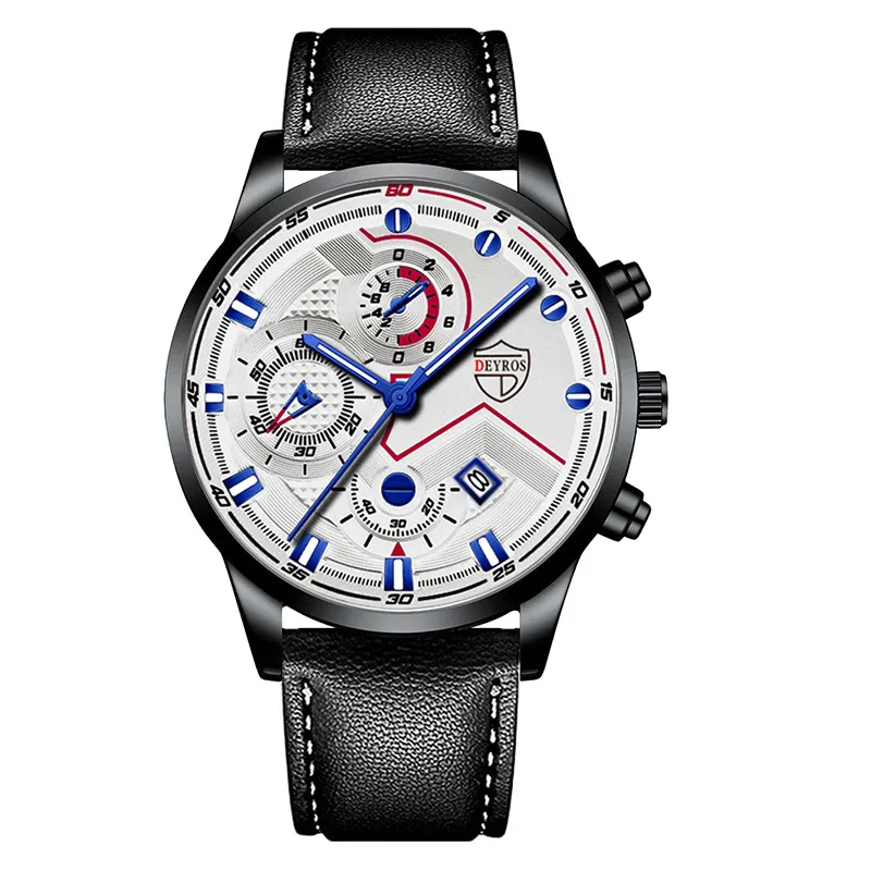 Men's Geometric Stainless Steel Quartz Business Watch with Single Folding Buckle - Image 2